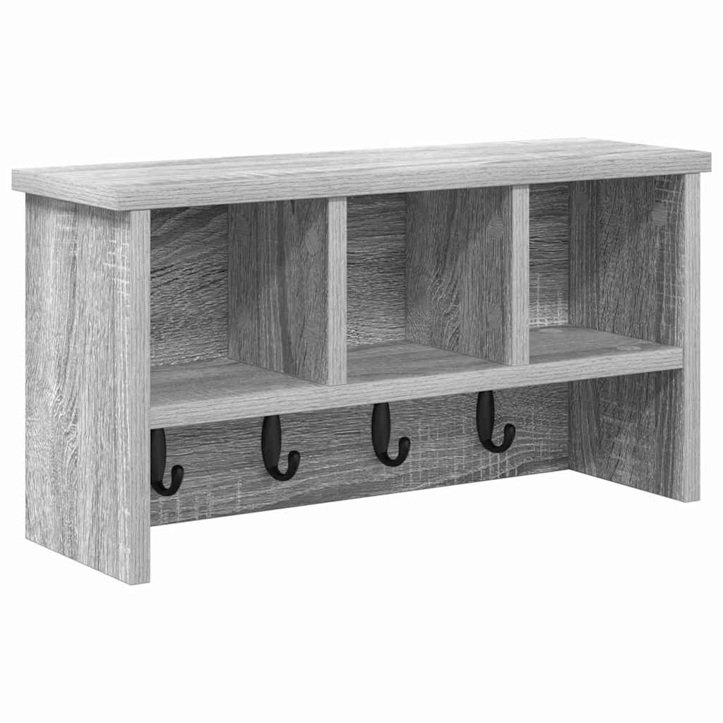 Appendiabiti a muro Grigio sonoma 50 x 16 x 26 cm