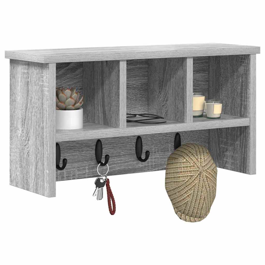 Appendiabiti a muro Grigio sonoma 50 x 16 x 26 cm