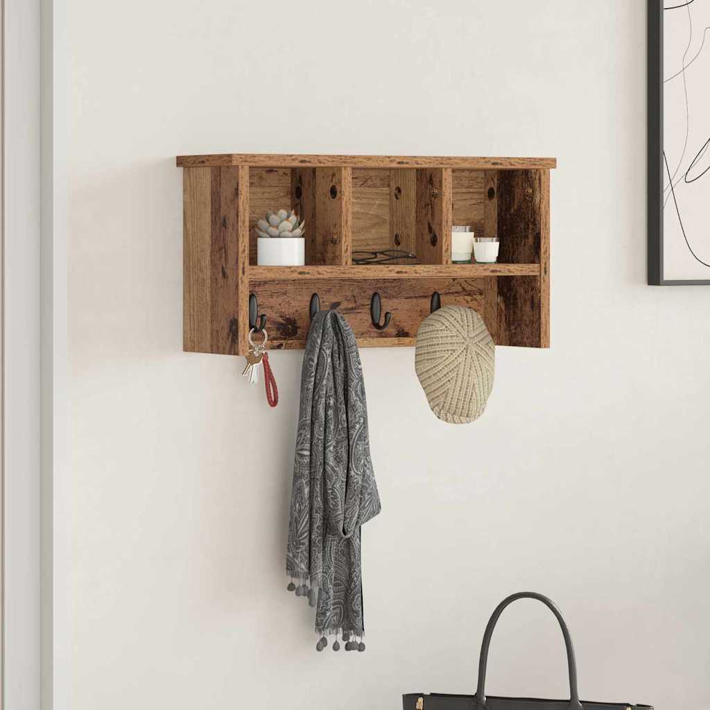 Appendiabiti a muro Legno vecchio 50 x 16 x 26 cm