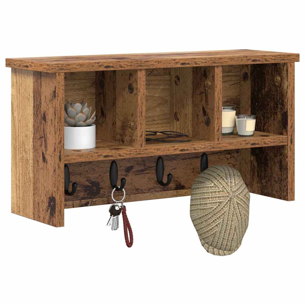 Appendiabiti a muro Legno vecchio 50 x 16 x 26 cm