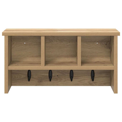 Appendiabiti a muro rovere artigianale 50 x 16 x 26 cm