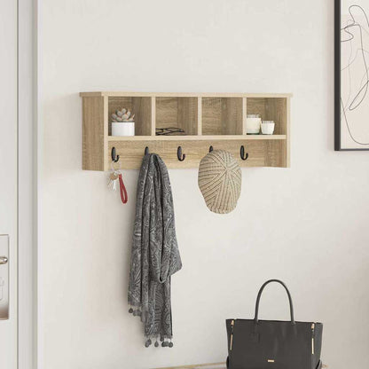 Appendiabiti a muro rovere sonoma 75 x 16 x 26 cm