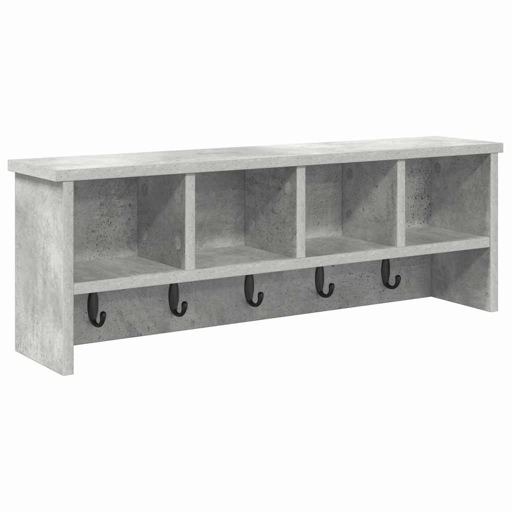 Appendiabiti a muro Grigio cemento 75 x 16 x 26 cm
