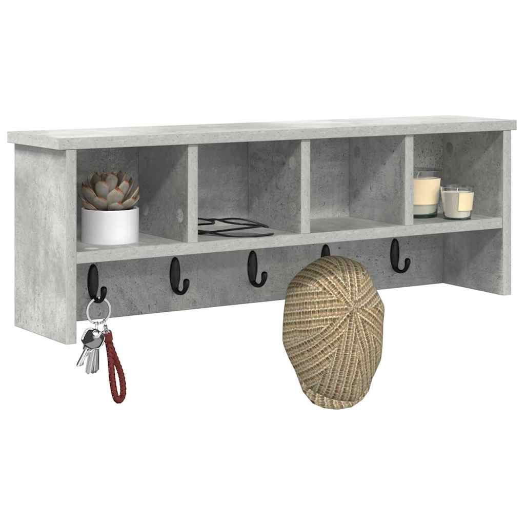 Appendiabiti a muro Grigio cemento 75 x 16 x 26 cm