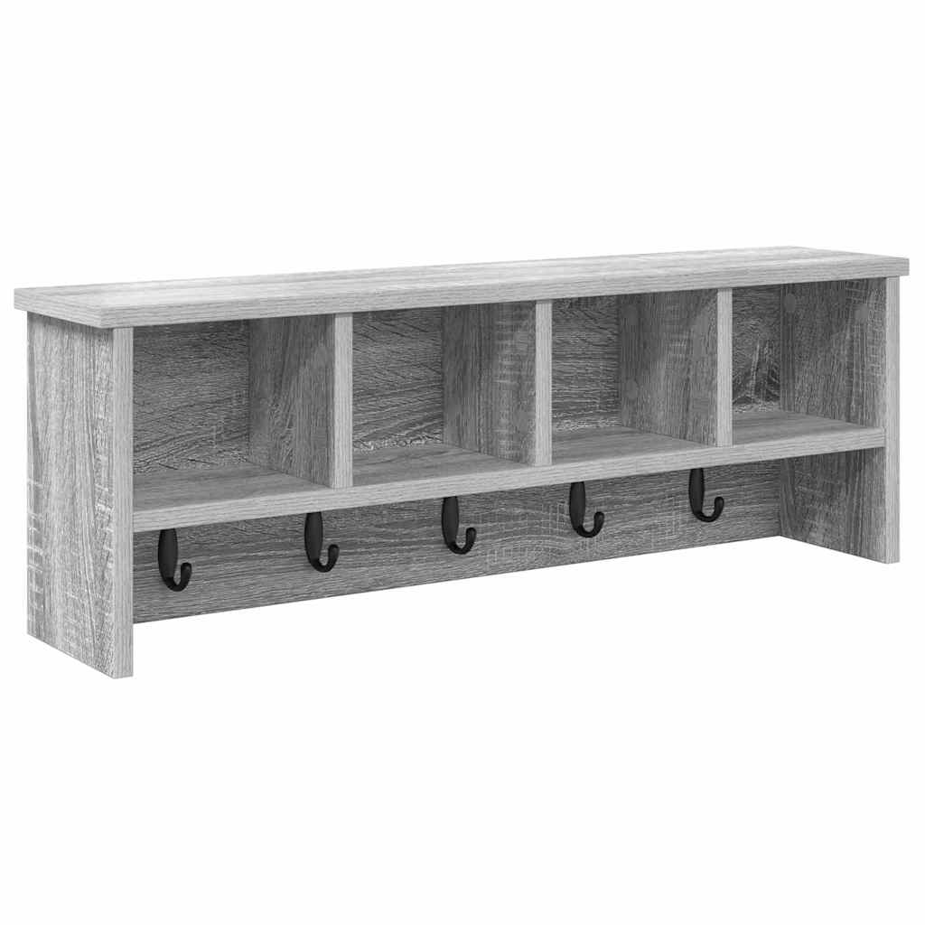 Appendiabiti a muro Grigio sonoma 75 x 16 x 26 cm