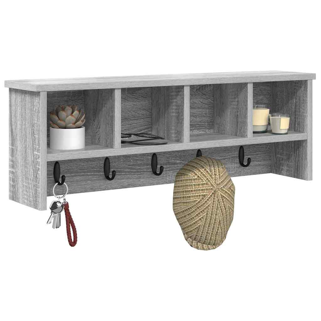 Appendiabiti a muro Grigio sonoma 75 x 16 x 26 cm