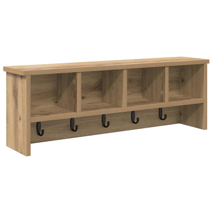 Appendiabiti a muro rovere artigianale 75 x 16 x 26 cm
