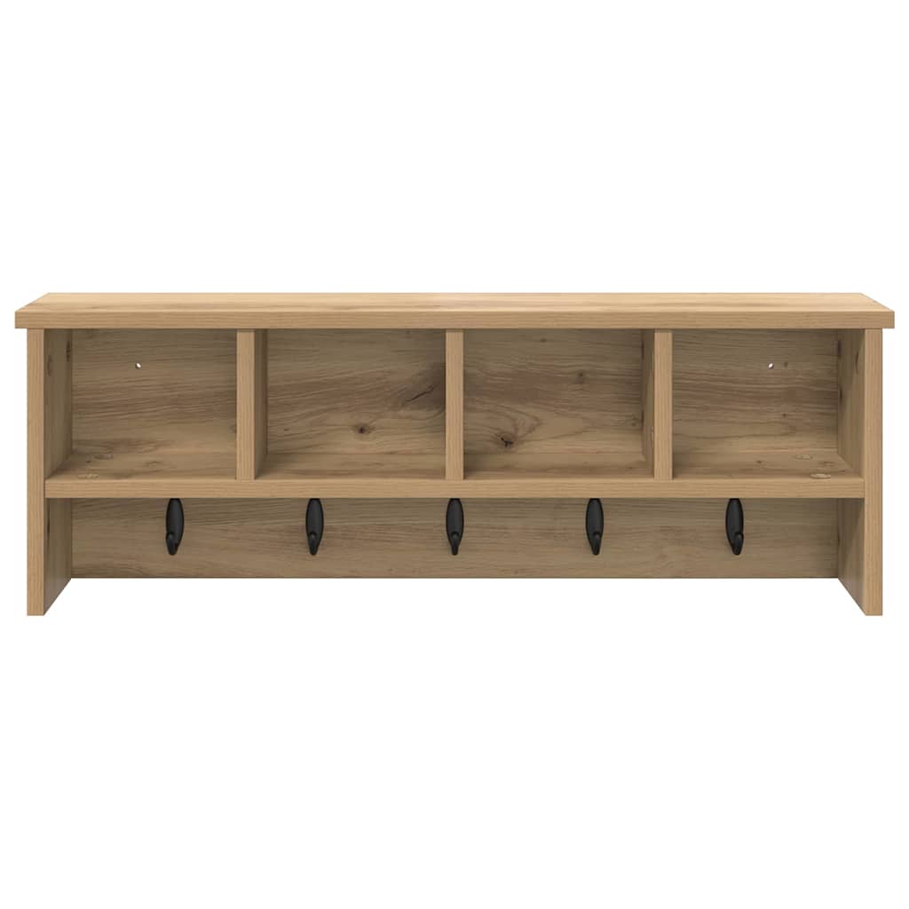 Appendiabiti a muro rovere artigianale 75 x 16 x 26 cm