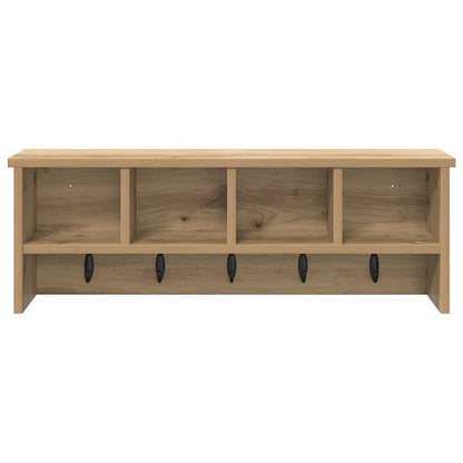 Appendiabiti a muro rovere artigianale 75 x 16 x 26 cm