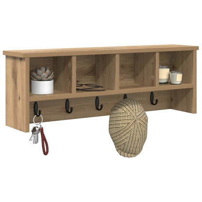 Appendiabiti a muro rovere artigianale 75 x 16 x 26 cm