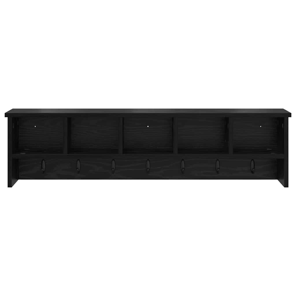 Appendiabiti a muro Rovere nero 100 x 16 x 26 cm