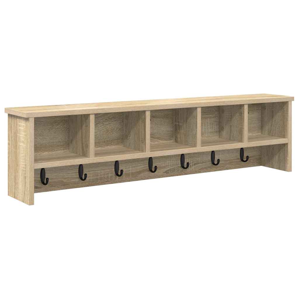 Appendiabiti a muro rovere sonoma 100 x 16 x 26 cm