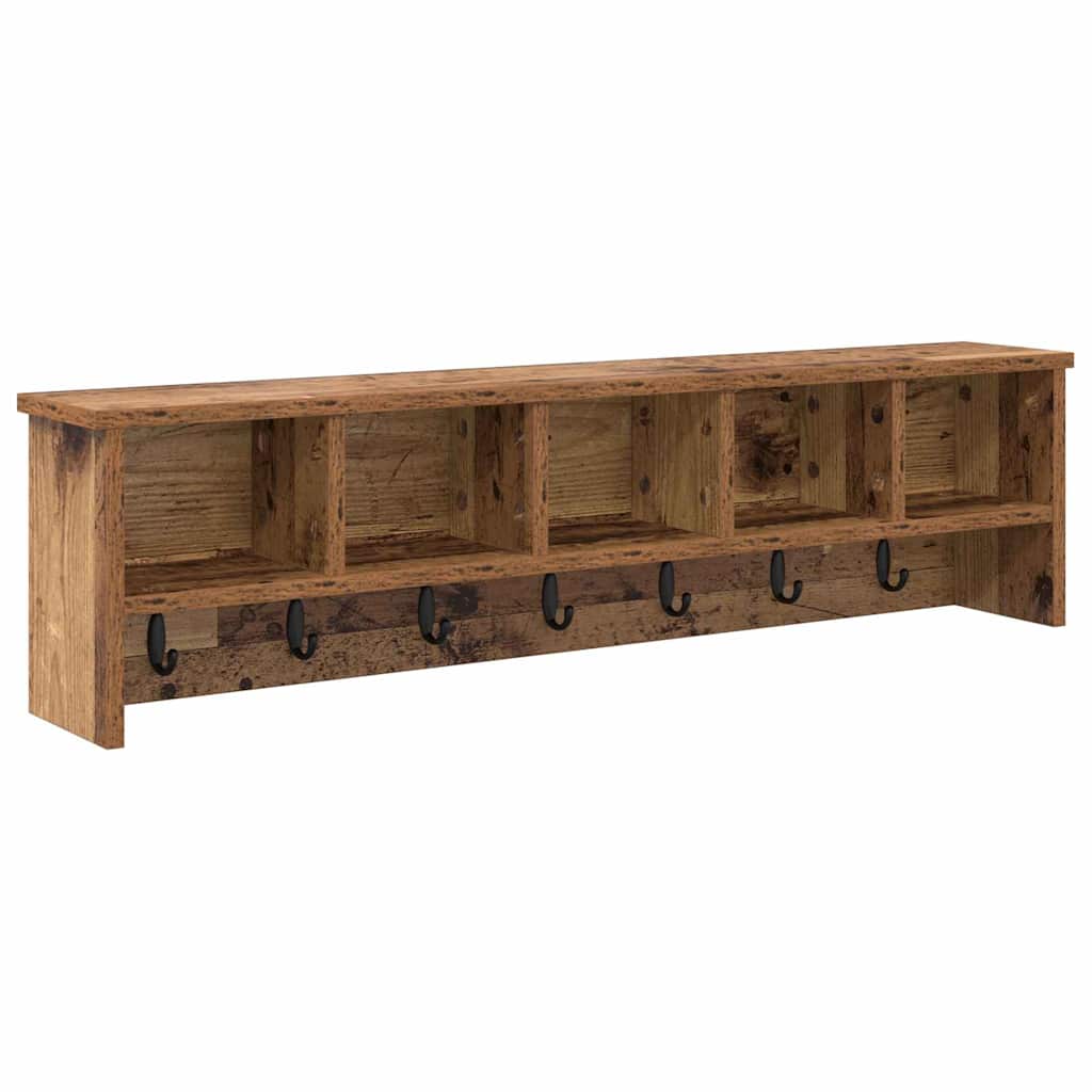 Appendiabiti a muro Legno vecchio 100 x 16 x 26 cm