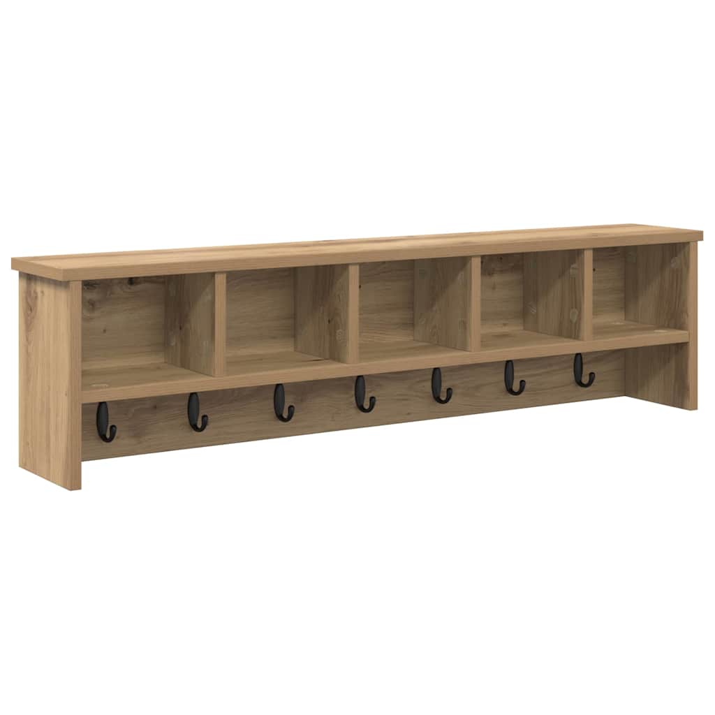 Appendiabiti a muro rovere artigianale 100 x 16 x 26 cm
