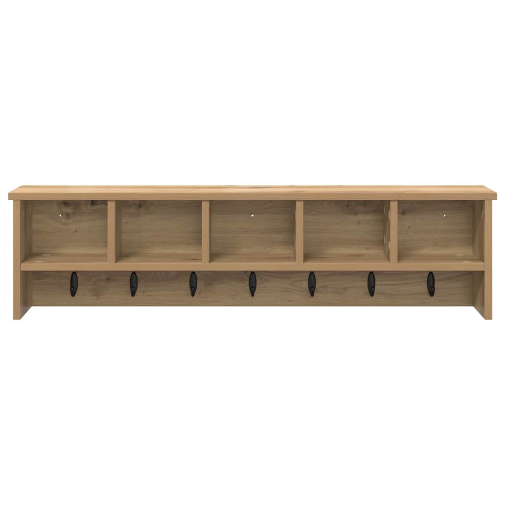 Appendiabiti a muro rovere artigianale 100 x 16 x 26 cm