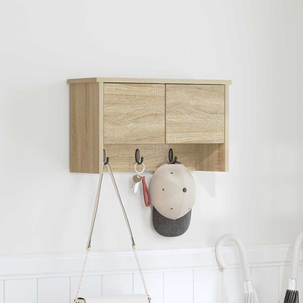 Appendiabiti a muro con porta Rovere Sonoma 50 x 20 x 30 cm