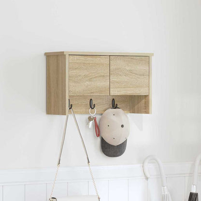 Appendiabiti a muro con porta Rovere Sonoma 50 x 20 x 30 cm