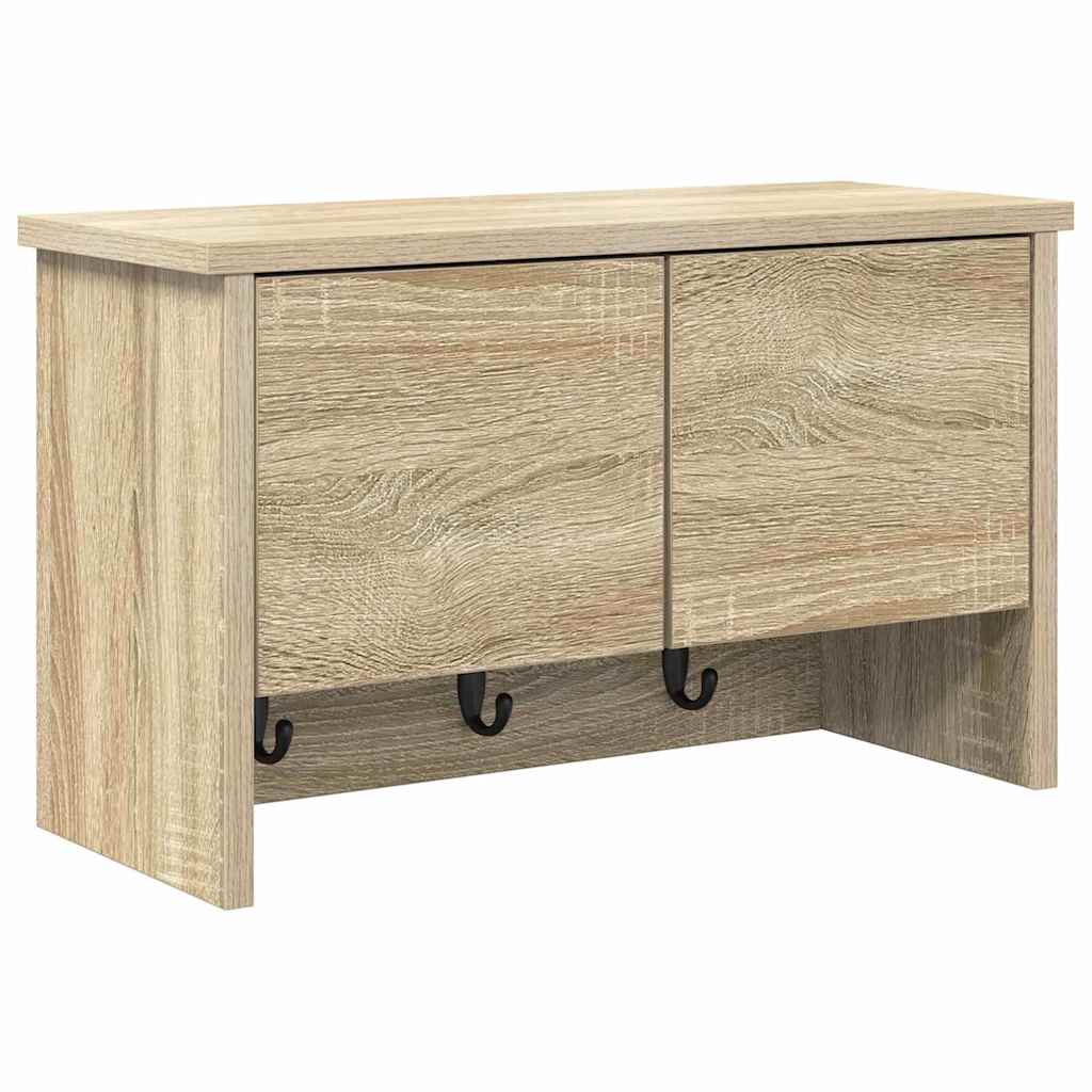 Appendiabiti a muro con porta Rovere Sonoma 50 x 20 x 30 cm
