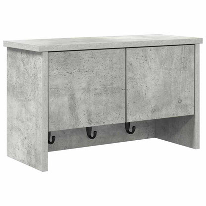 Appendiabiti a muro con porta Grigio cemento 50 x 20 x 30 cm