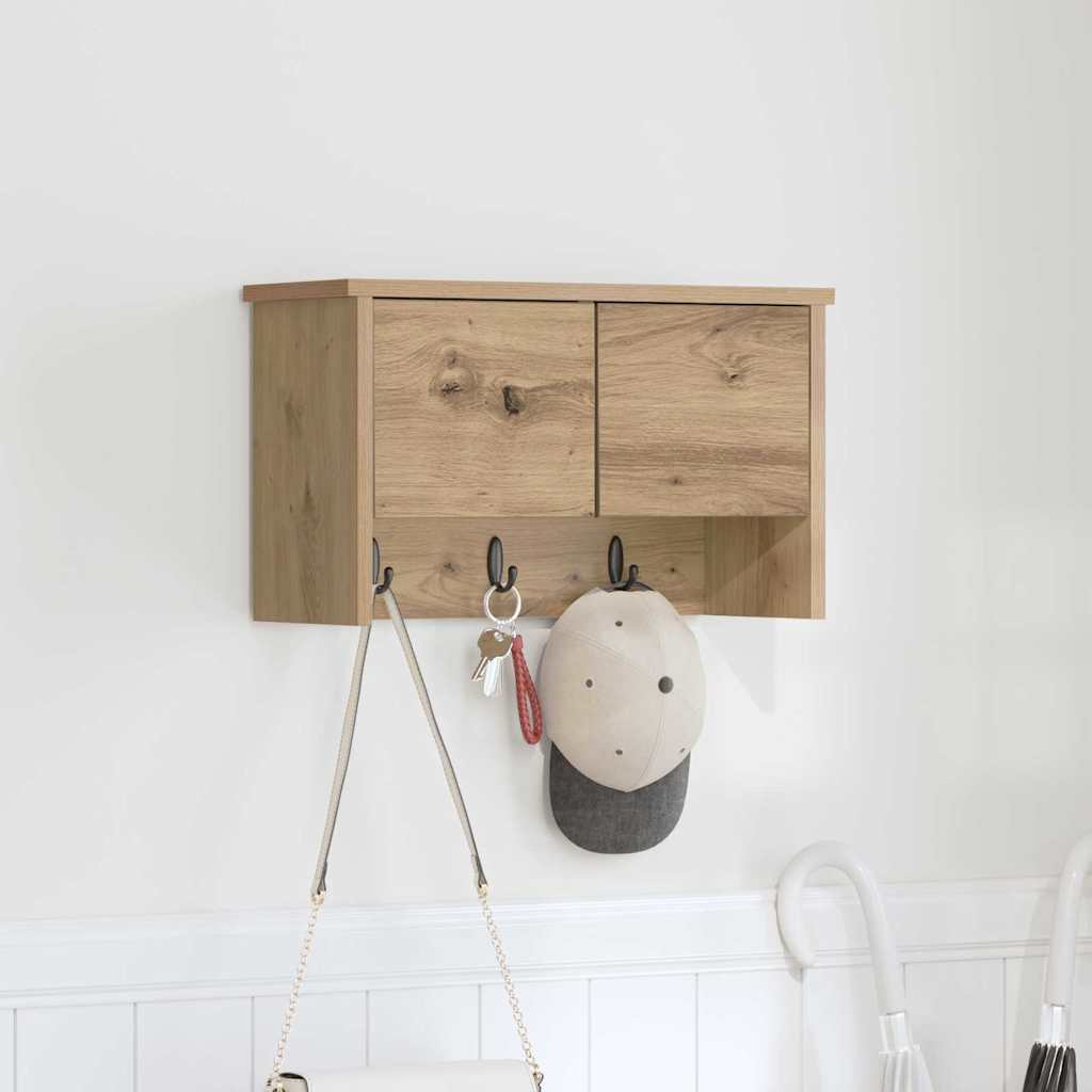 Appendiabiti a muro Rovere artigianale 50 x 20 x 30 cm