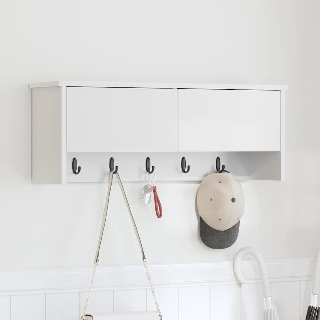Appendiabiti a muro Bianco 80 x 20 x 30 cm Legno multistrato