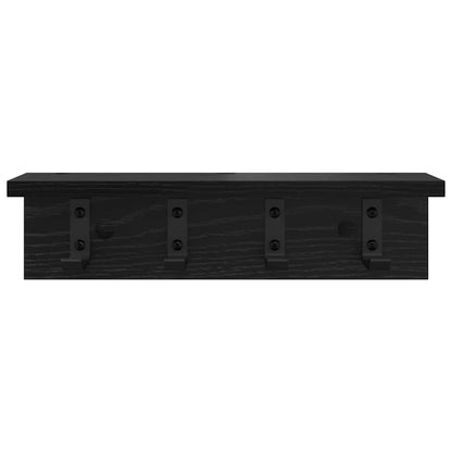Appendiabiti a muro Rovere Nero 40 x 10,5 x 10,5 cm