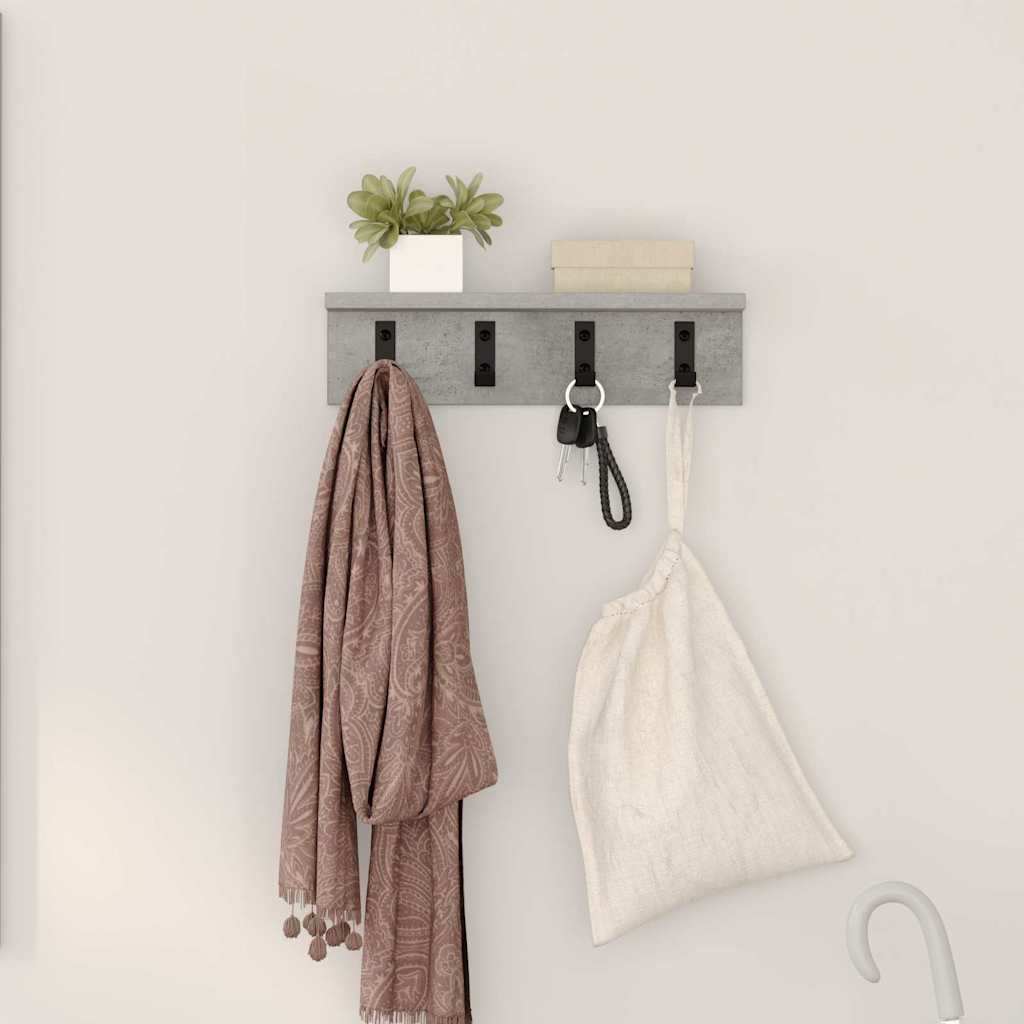 Appendiabiti a muro Grigio cemento 40 x 10,5 x 10,5 cm