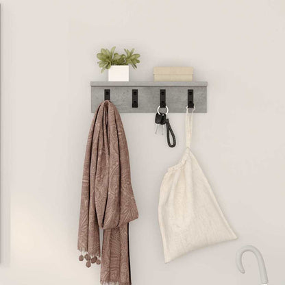 Appendiabiti a muro Grigio cemento 40 x 10,5 x 10,5 cm