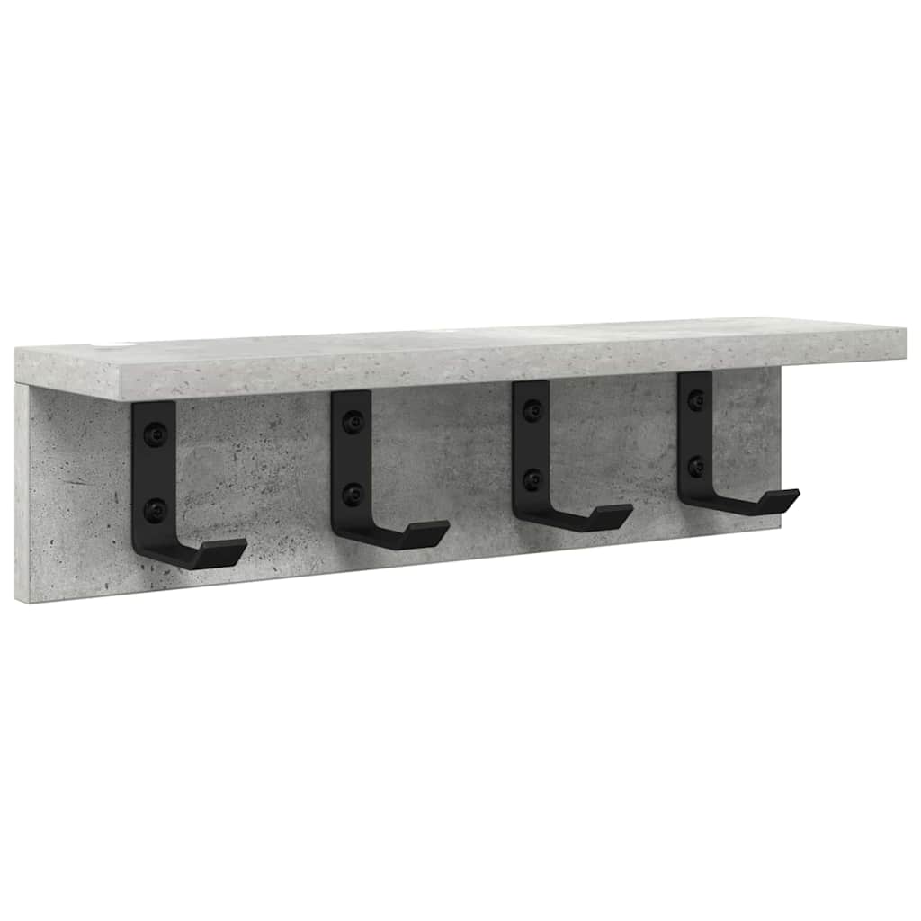Appendiabiti a muro Grigio cemento 40 x 10,5 x 10,5 cm