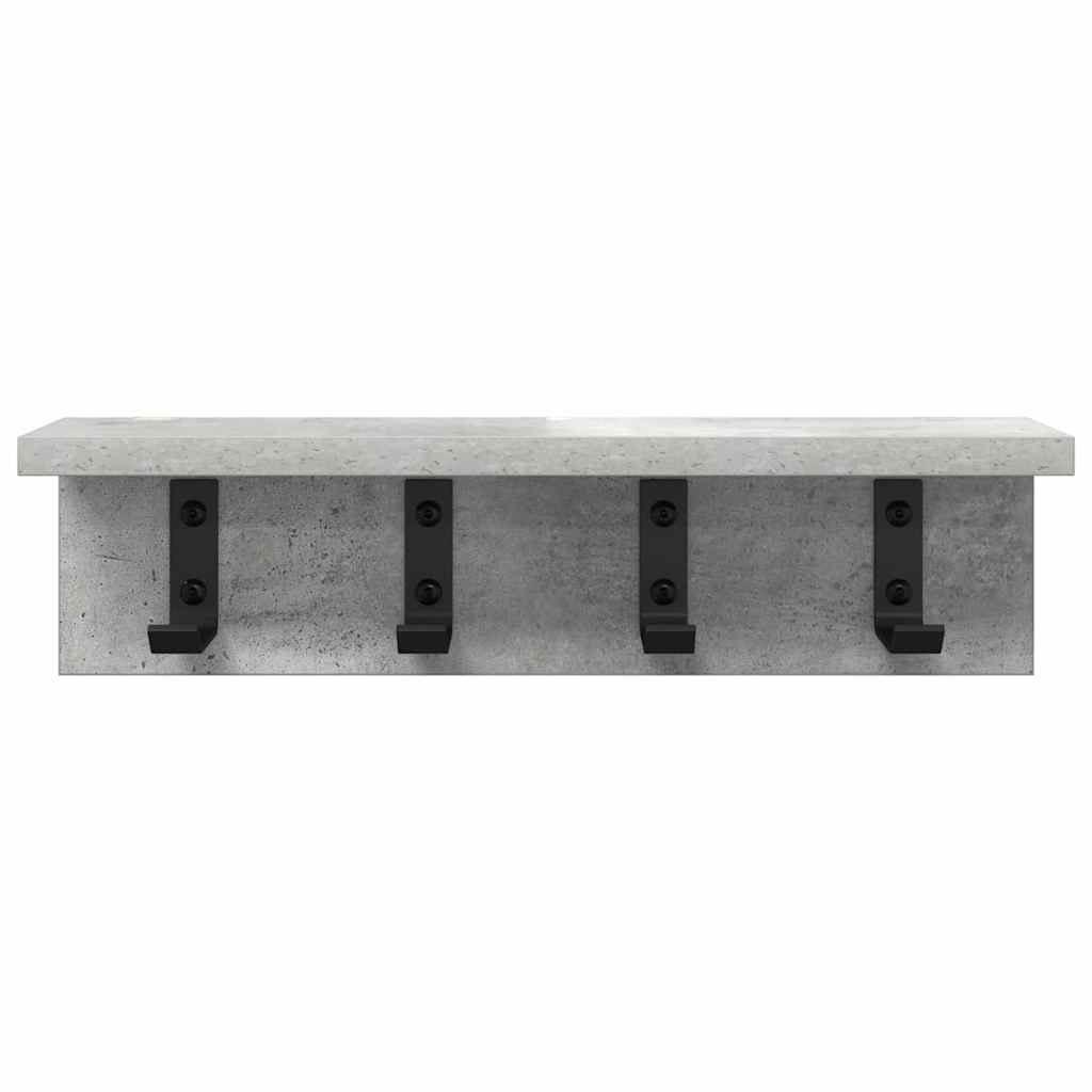 Appendiabiti a muro Grigio cemento 40 x 10,5 x 10,5 cm