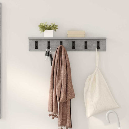 Appendiabiti a muro Grigio cemento 60 x 10,5 x 10,5 cm