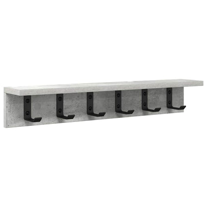 Appendiabiti a muro Grigio cemento 60 x 10,5 x 10,5 cm