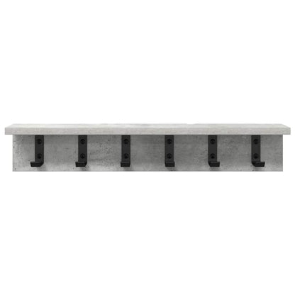 Appendiabiti a muro Grigio cemento 60 x 10,5 x 10,5 cm