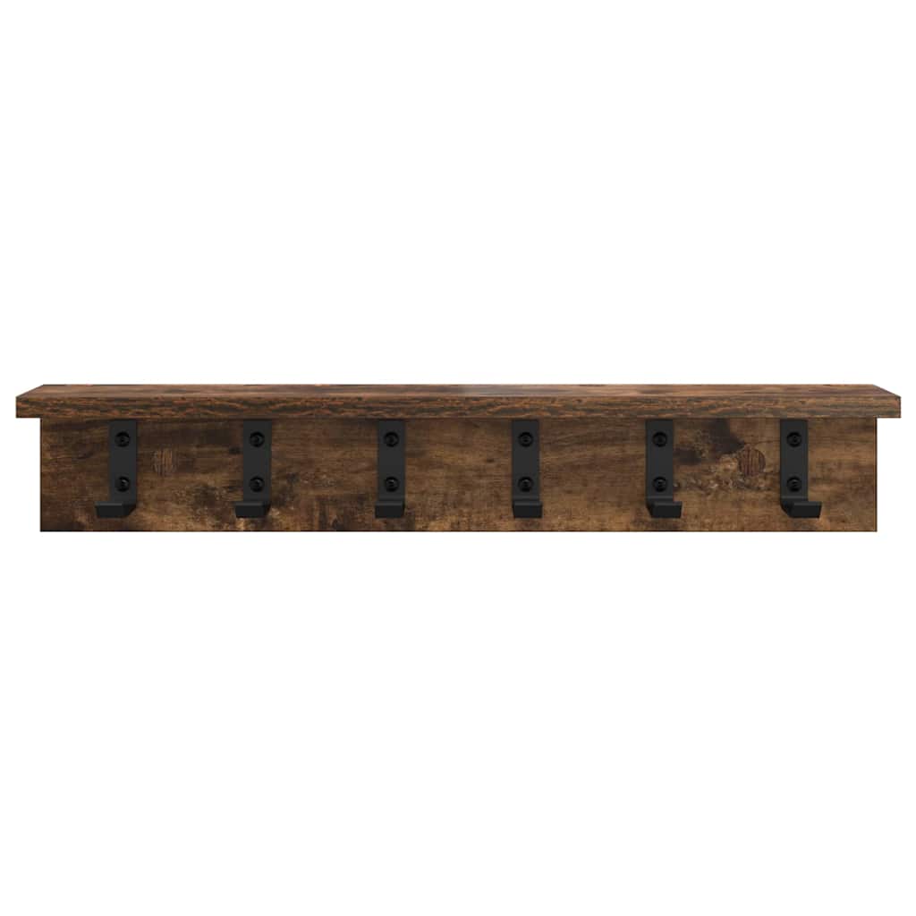 Appendiabiti a muro Rovere fumÃ© 60 x 10,5 x 10,5 cm