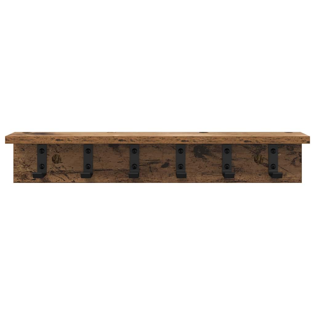 Appendiabiti a muro Legno vecchio 60 x 10,5 x 10,5 cm