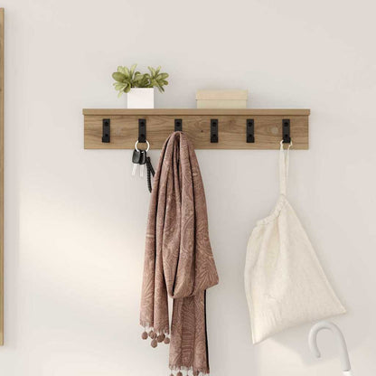 Appendiabiti a muro Rovere artigianale 60 x 10,5 x 10,5 cm