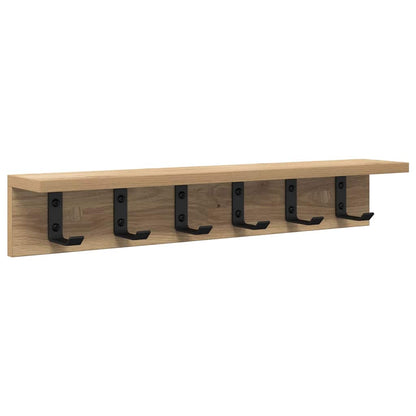 Appendiabiti a muro Rovere artigianale 60 x 10,5 x 10,5 cm