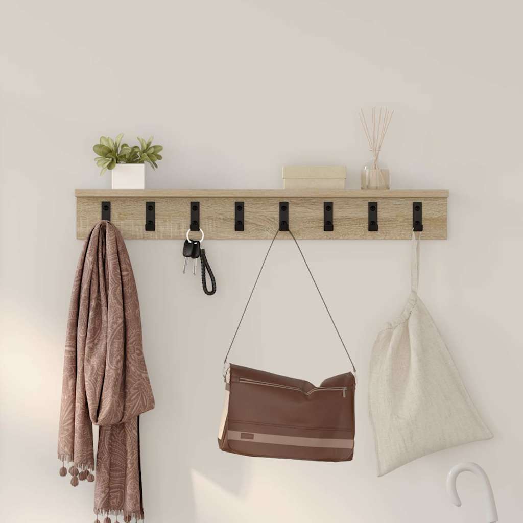 Appendiabiti a muro Rovere Sonoma 80 x 10,5 x 10,5 cm