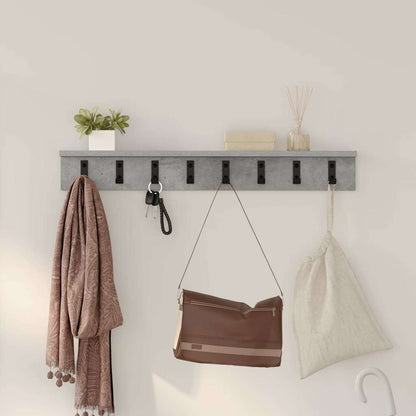 Appendiabiti a muro Grigio cemento 80 x 10,5 x 10,5 cm