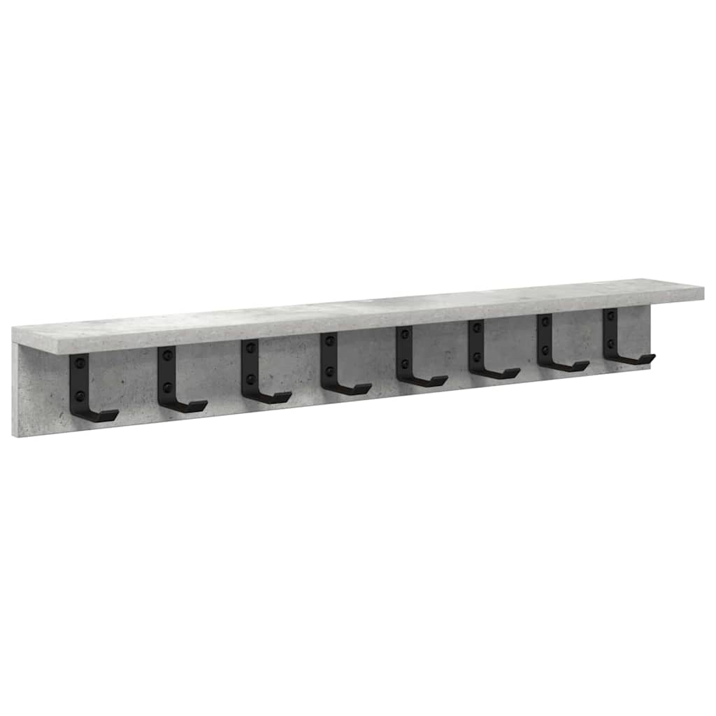 Appendiabiti a muro Grigio cemento 80 x 10,5 x 10,5 cm