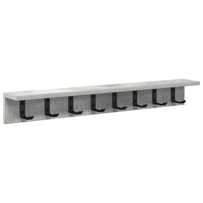 Appendiabiti a muro Grigio cemento 80 x 10,5 x 10,5 cm