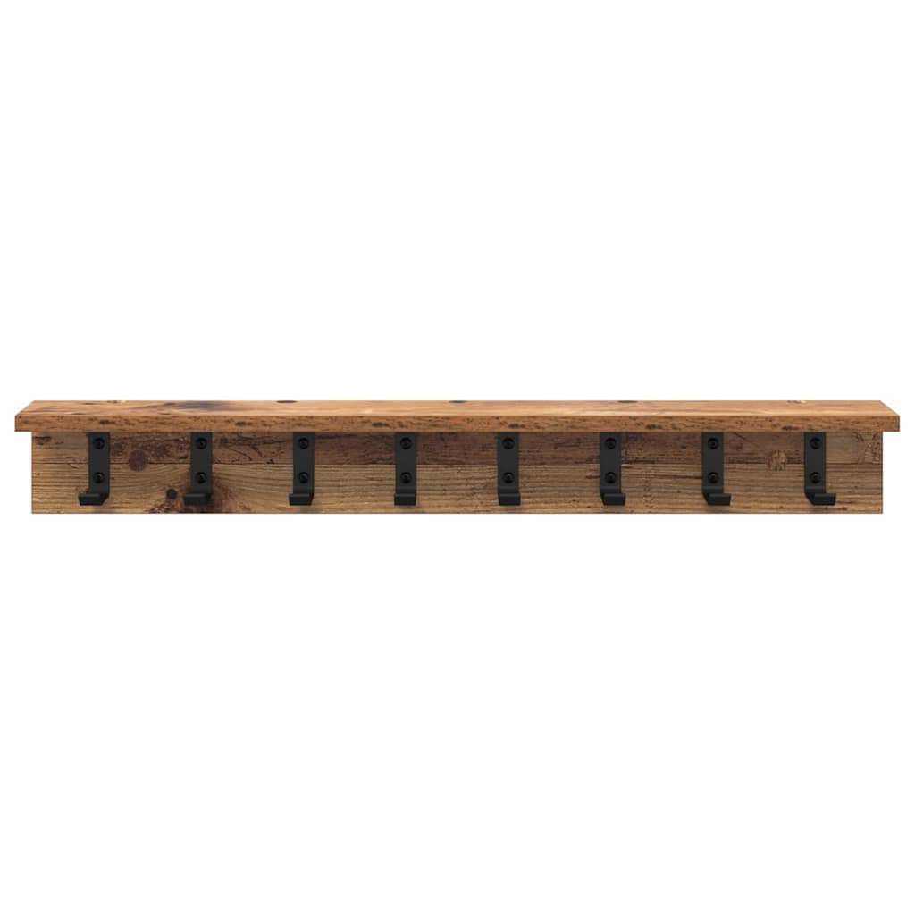 Appendiabiti a muro Legno vecchio 80 x 10,5 x 10,5 cm