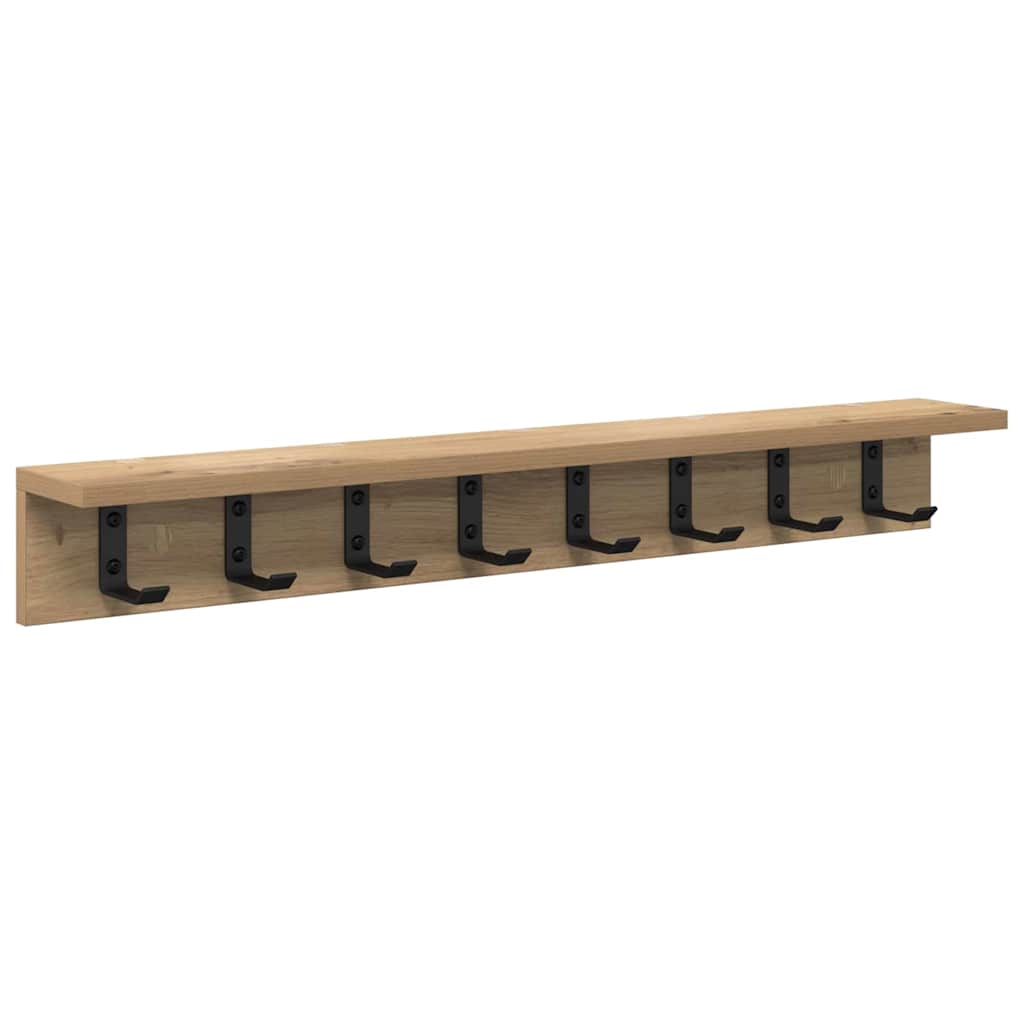 Appendiabiti a muro Rovere artigianale 80 x 10,5 x 10,5 cm