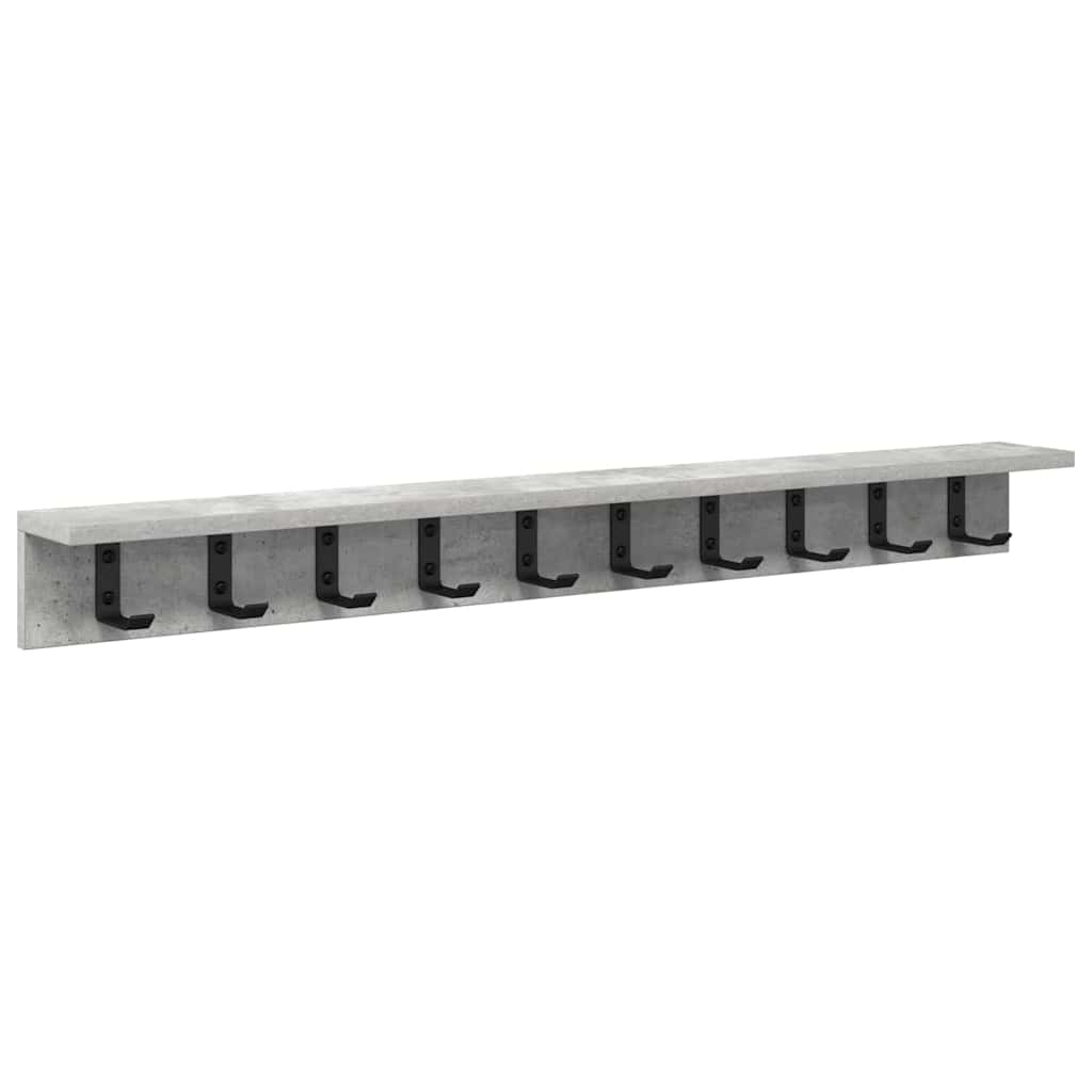 Appendiabiti a muro Grigio cemento 100 x 10,5 x 10,5 cm