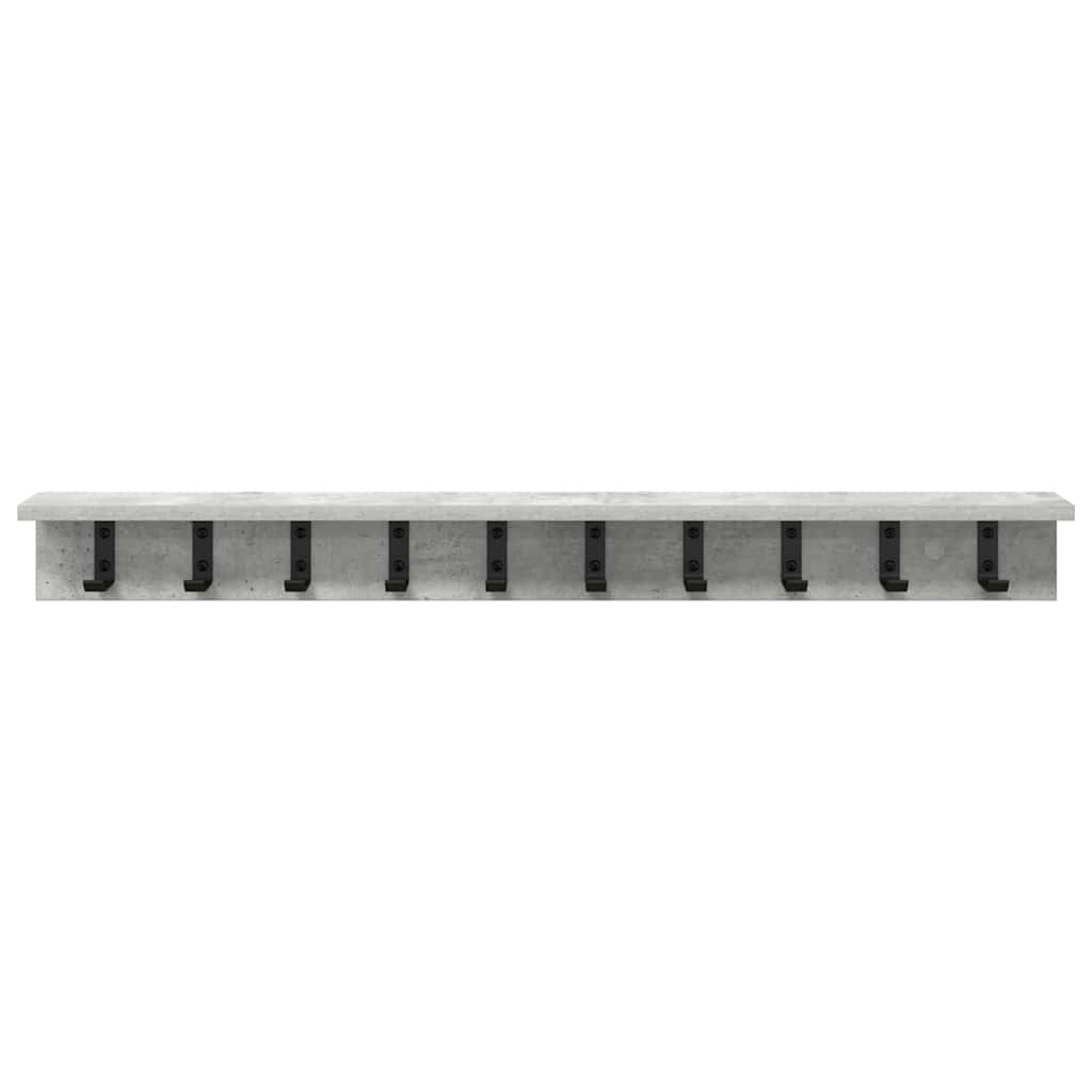 Appendiabiti a muro Grigio cemento 100 x 10,5 x 10,5 cm