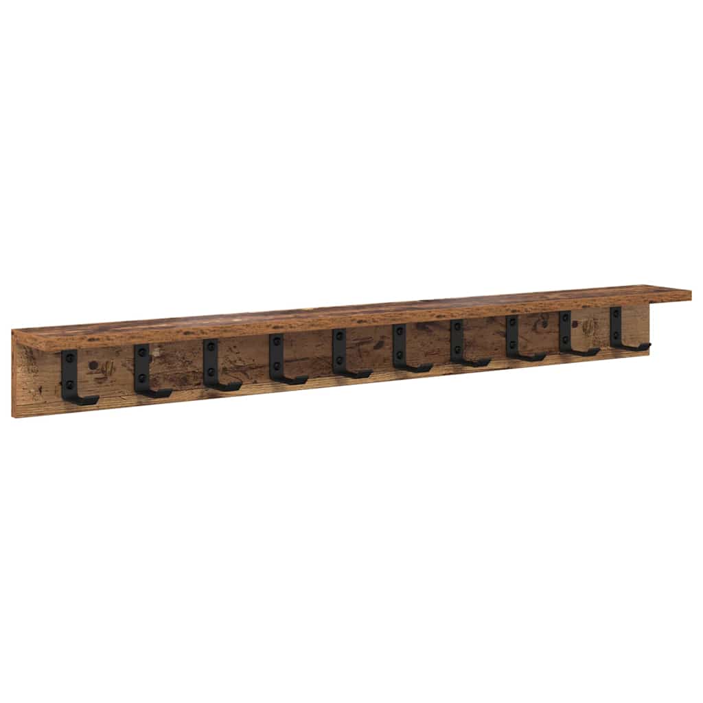 Appendiabiti a muro Legno vecchio 100 x 10,5 x 10,5 cm
