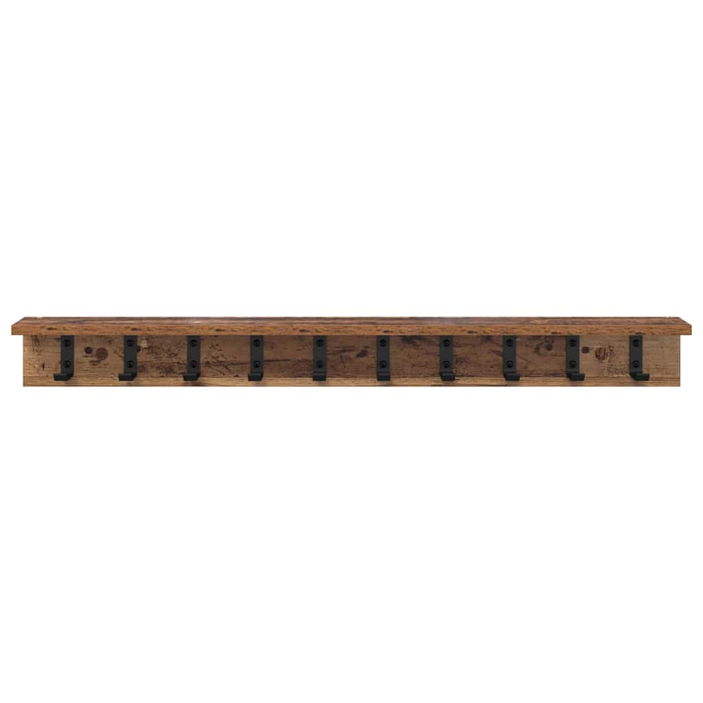 Appendiabiti a muro Legno vecchio 100 x 10,5 x 10,5 cm