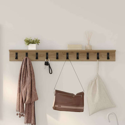 Appendiabiti a muro Rovere artigianale 100 x 10,5 x 10,5 cm