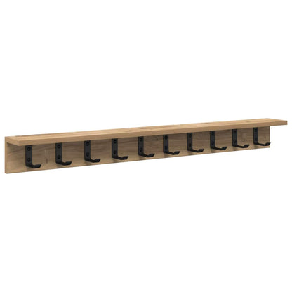 Appendiabiti a muro Rovere artigianale 100 x 10,5 x 10,5 cm