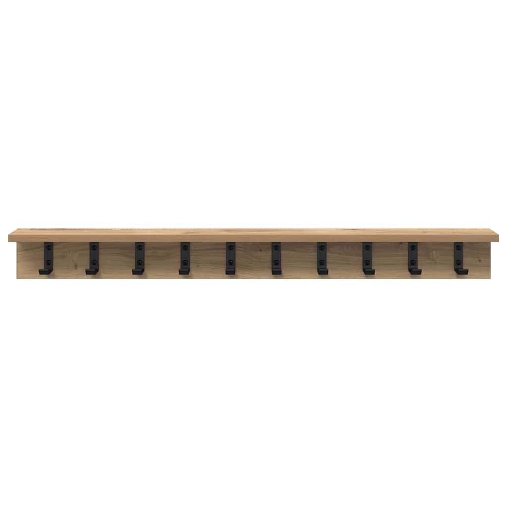 Appendiabiti a muro Rovere artigianale 100 x 10,5 x 10,5 cm